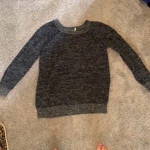 Grey Sweater with Back Detail